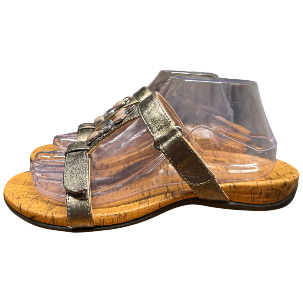 VIONIC Viviana Women's 8 Orthotic Jeweled Metallic Bronze Sandal Comfort Shoe - Picture 3 of 14